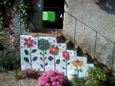 Fleurs escalier